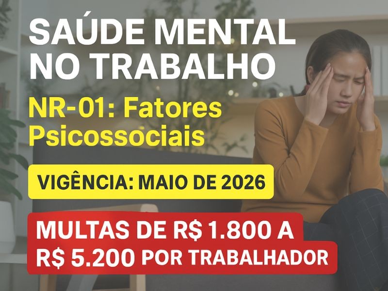 Fatores Psicossociais na NR-01: O Que Sua Empresa Precisa Saber Até Maio de 2026